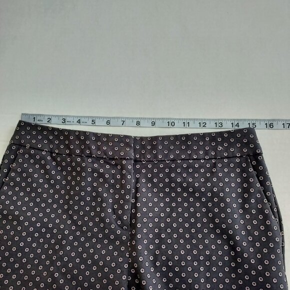 Boden Floral Polka-dot Gray Straight Leg Pants Size 6 - Picture 6 of 9